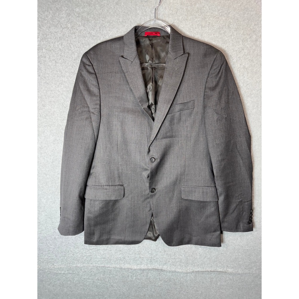 Alfani Red Wool‎ Blazer Sport Coat Two Button Gray Modern Fit Mens 40R